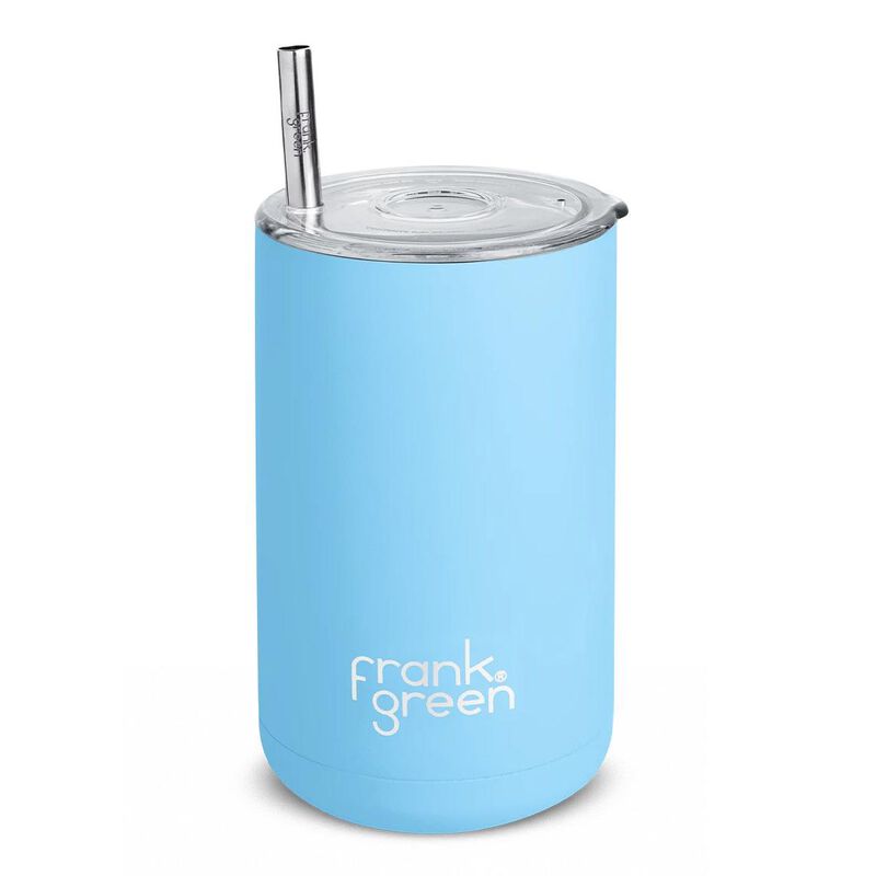 frank green Iced Coffee Cup with Straw Sky Blue image number 0